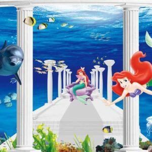 Tranh Dán Tường 3D Hoạt Hình Em Bé Mã 3Dw0103