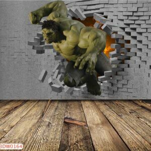 Tranh Dán Tường 3D Hoạt Hình Em Bé Mã 3Dw0164