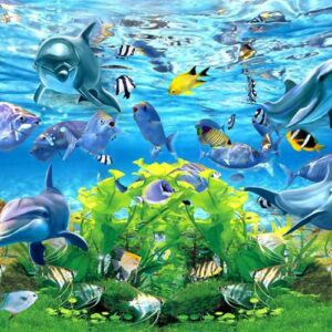 Tranh Dán Tường 3D Động Vật Mã 3Dw034