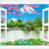 Tranh Dán Tường 3D Hình Cửa Sổ Mã Cs023 2 CS023