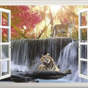 Tranh Dán Tường 3D Hình Cửa Sổ Mã Cs089