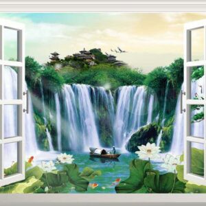 Tranh Dán Tường 3D Hình Cửa Sổ Mã Cs094