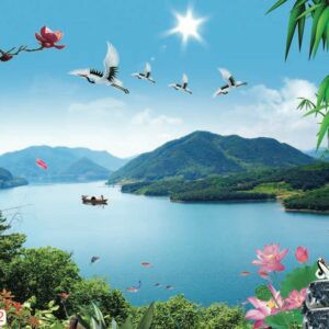 Tranh Dán Tường 3D Sơn Thủy Mã St0102