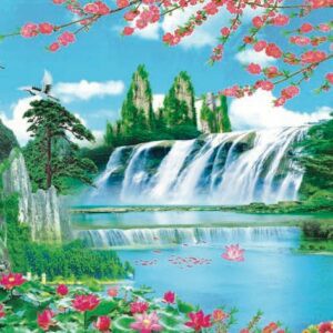 Tranh Dán Tường 3D Sơn Thủy Mã St0104