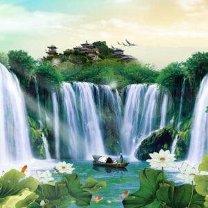Tranh Dán Tường 3D Sơn Thủy Mã St0113