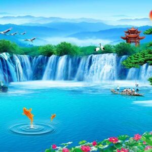 Tranh Dán Tường 3D Sơn Thủy Mã St0115