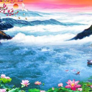 Tranh Dán Tường 3D Sơn Thủy Mã St0119