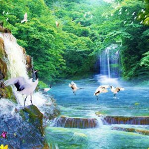 Tranh Dán Tường 3D Sơn Thủy Mã St0120
