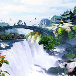 Tranh Dán Tường 3D Sơn Thủy Mã St0122