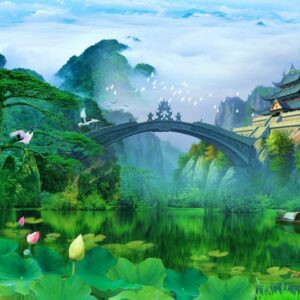Tranh Dán Tường 3D Sơn Thủy Mã St0123