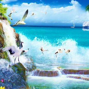 Tranh Dán Tường 3D Sơn Thủy Mã St0128