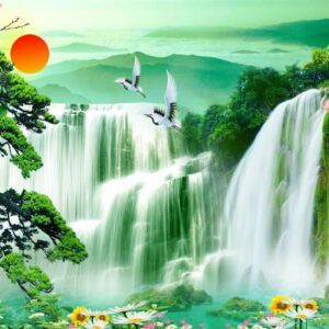 Tranh Dán Tường 3D Sơn Thủy Mã St0132