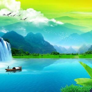 Tranh Dán Tường 3D Sơn Thủy Mã St0135