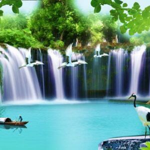 Tranh Dán Tường 3D Sơn Thủy Mã St0141