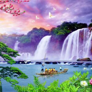Tranh Dán Tường 3D Sơn Thủy Mã St0142