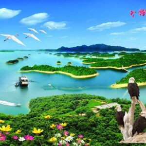 Tranh Dán Tường 3D Sơn Thủy Mã St0144