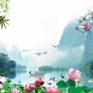 Tranh Dán Tường 3D Sơn Thủy Mã St0148