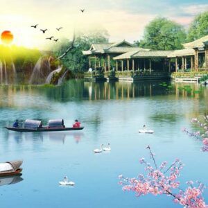 Tranh Dán Tường 3D Sơn Thủy Mã St0154