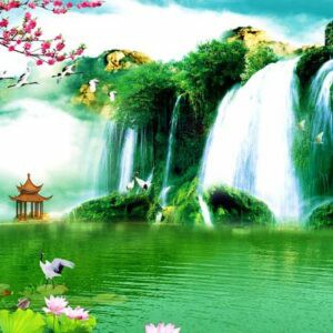 Tranh Dán Tường 3D Sơn Thủy Mã St0158