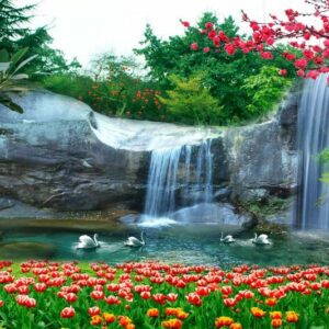 Tranh Dán Tường 3D Sơn Thủy Mã St0164
