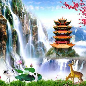 Tranh Dán Tường 3D Sơn Thủy Mã St0167