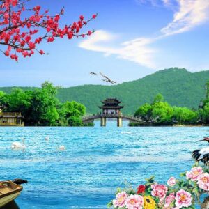 Tranh Dán Tường 3D Sơn Thủy Mã St0171
