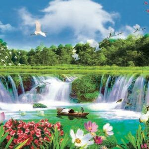 Tranh Dán Tường 3D Sơn Thủy Mã St0172