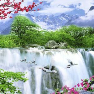 Tranh Dán Tường 3D Sơn Thủy Mã St0177