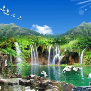 Tranh Dán Tường 3D Sơn Thủy Mã St0178
