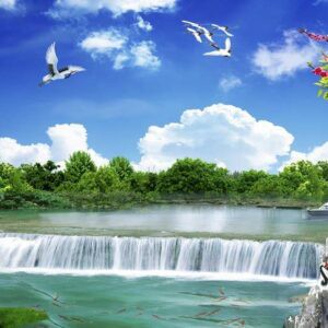 Tranh Dán Tường 3D Sơn Thủy Mã St0184