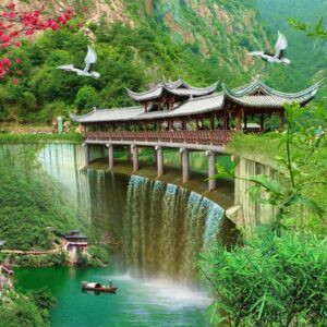Tranh Dán Tường 3D Sơn Thủy Mã St0187