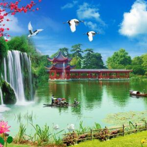 Tranh Dán Tường 3D Sơn Thủy Mã St0188