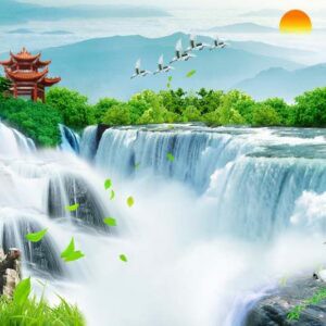 Tranh Dán Tường 3D Sơn Thủy Mã St0190