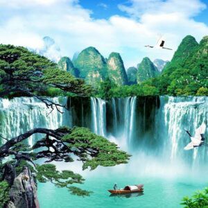 Tranh Dán Tường 3D Sơn Thủy Mã St0191