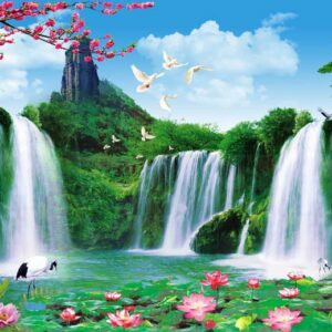 Tranh Dán Tường 3D Sơn Thủy Mã St0193