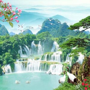 Tranh Dán Tường 3D Sơn Thủy Mã St0194