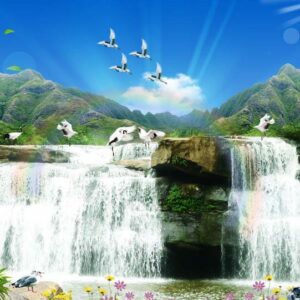Tranh Dán Tường 3D Sơn Thủy Mã St0199
