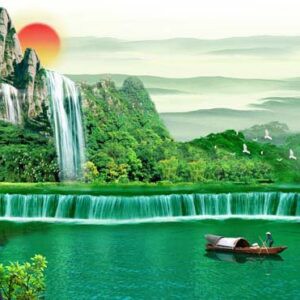 Tranh Dán Tường 3D Sơn Thủy Mã St0204