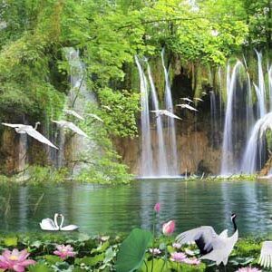 Tranh Dán Tường 3D Sơn Thủy Mã St0208
