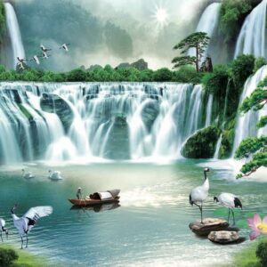 Tranh Dán Tường 3D Sơn Thủy Mã St0211