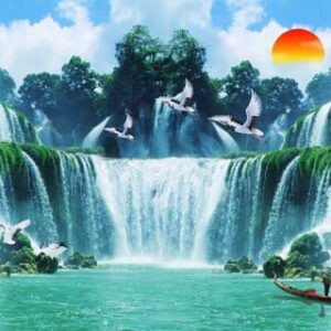 Tranh Dán Tường 3D Sơn Thủy Mã St0212