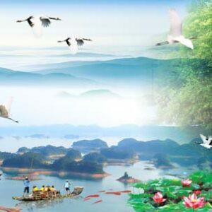Tranh Dán Tường 3D Sơn Thủy Mã St026