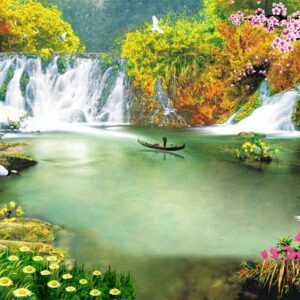 Tranh Dán Tường 3D Sơn Thủy Mã St029
