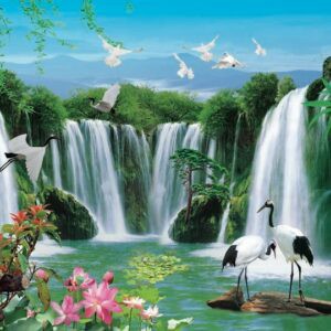 Tranh Dán Tường 3D Sơn Thủy Mã St036