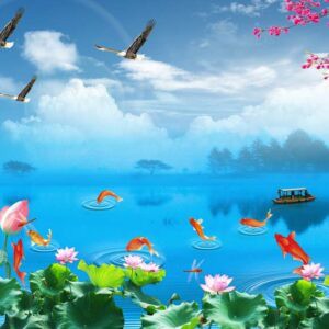 Tranh Dán Tường 3D Sơn Thủy Mã St037