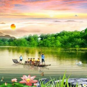 Tranh Dán Tường 3D Sơn Thủy Mã St04