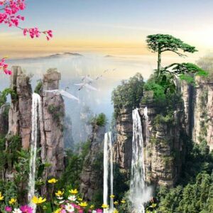 Tranh Dán Tường 3D Sơn Thủy Mã St048