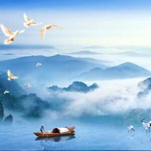 Tranh Dán Tường 3D Sơn Thủy Mã St05