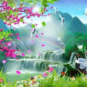 Tranh Dán Tường 3D Sơn Thủy Mã St050