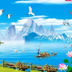 Tranh Dán Tường 3D Sơn Thủy Mã St06